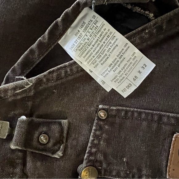 Vintage Carhartt quilted lined, insulated, overalls with jacket. - Picture 6 of 15